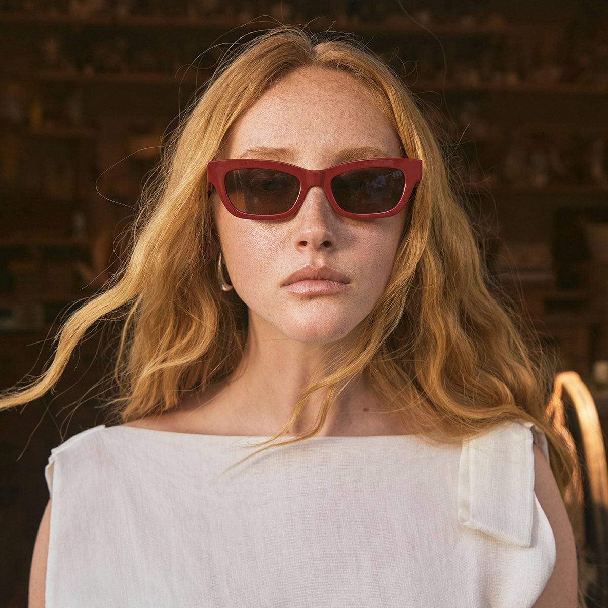 Levity Sunglasses for Women & Men - Trendy Cherry Red UV Protection Shades for Outdoor Activities, Driving, and Beach Vacations