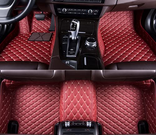 Premium Car Floor Mats for Honda AVANCIER 2017-2020 - Full Coverage All-Weather Protection, Non-Slip Leather Liners (Red Wine) - Perfect for Daily Commutes, Road Trips & Winter Driving