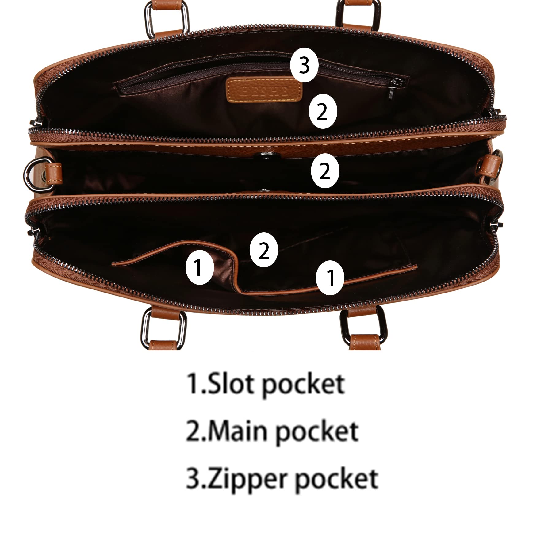 HESHE Genuine Leather Women's Handbags - Tote, Shoulder, Crossbody & Top Handle Purses for Work, Travel & Everyday Use