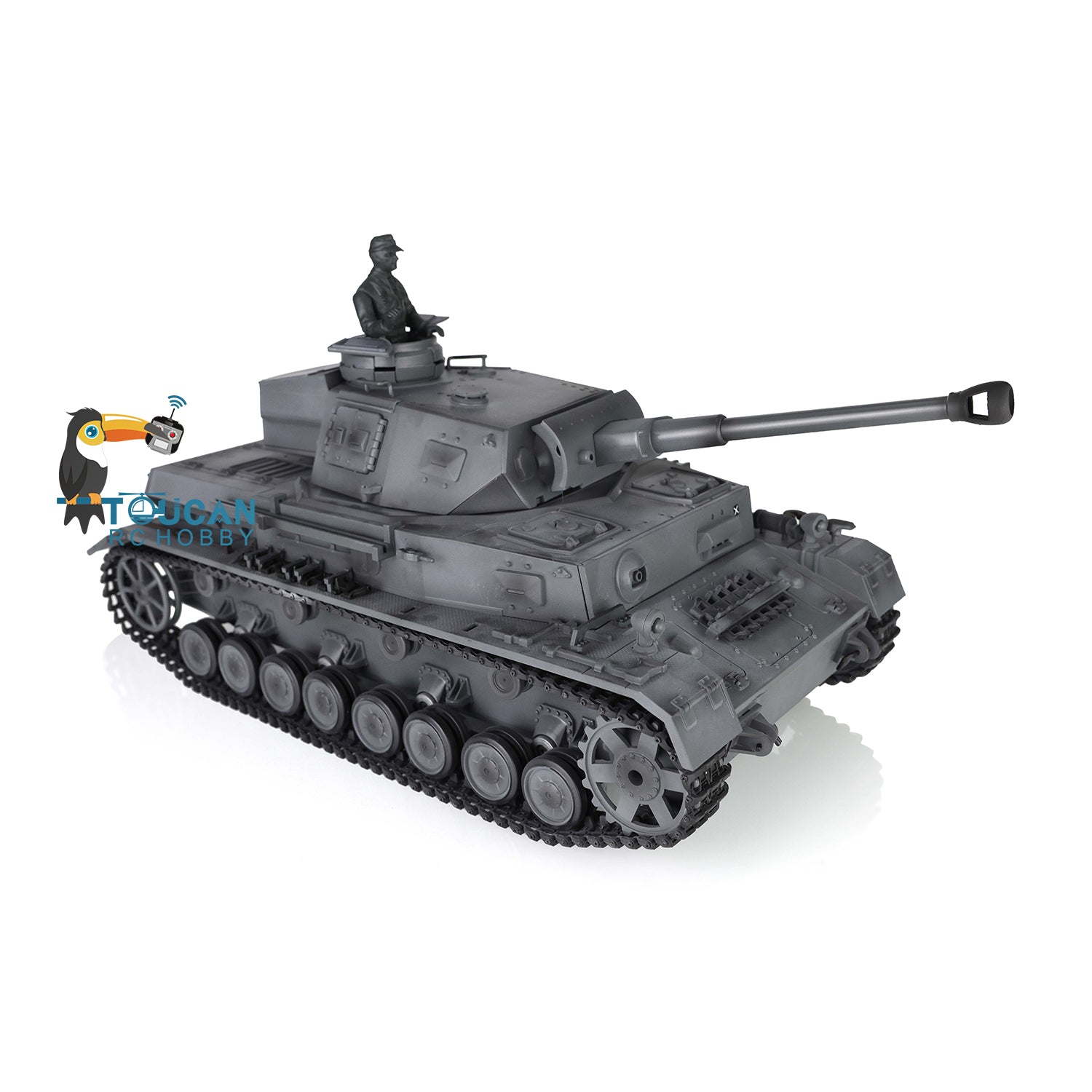 2.4G Henglong 1/16 Scale RC Tank 3859 - German Panzer IV F2 Ready-to-Run Plastic Model with Smoke Generator, BB Shooting, Road Wheels & Tracks - Perfect for Military Enthusiasts, Collectors and RC Battle Games