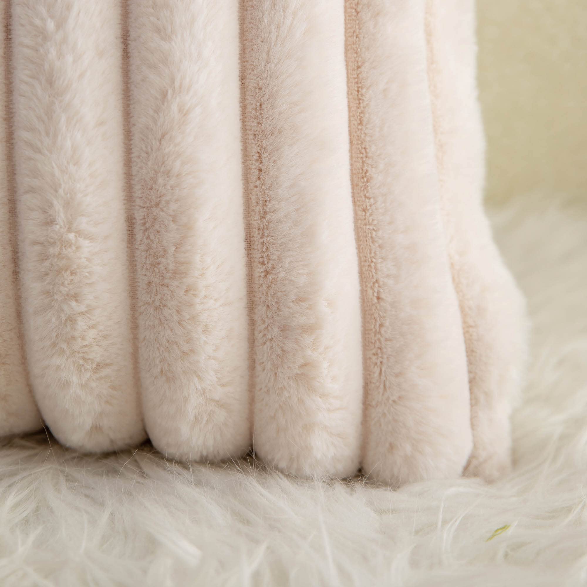 Neelvin Double-Sided Faux Fur Pillow Covers - Soft Decorative Throw Pillow Cases for Sofa, Couch, Bed & Car - Cozy Home & Office Decor