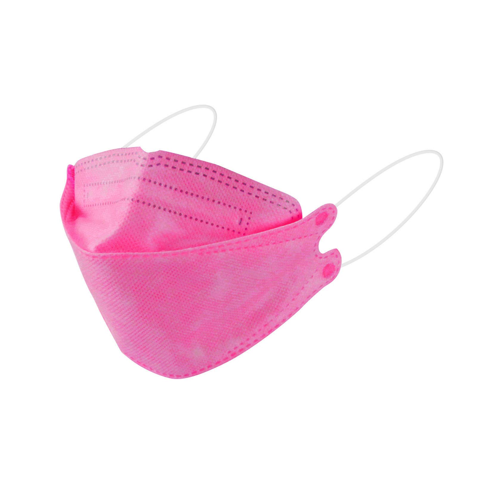 Celendi 4-Layer Disposable Face Masks for Adults - 100 Pack, Hot Pink, Breathable Non-Woven Fabric, Comfortable Protective Face Cover - Perfect for Daily Use, Travel, Work & Public Safety