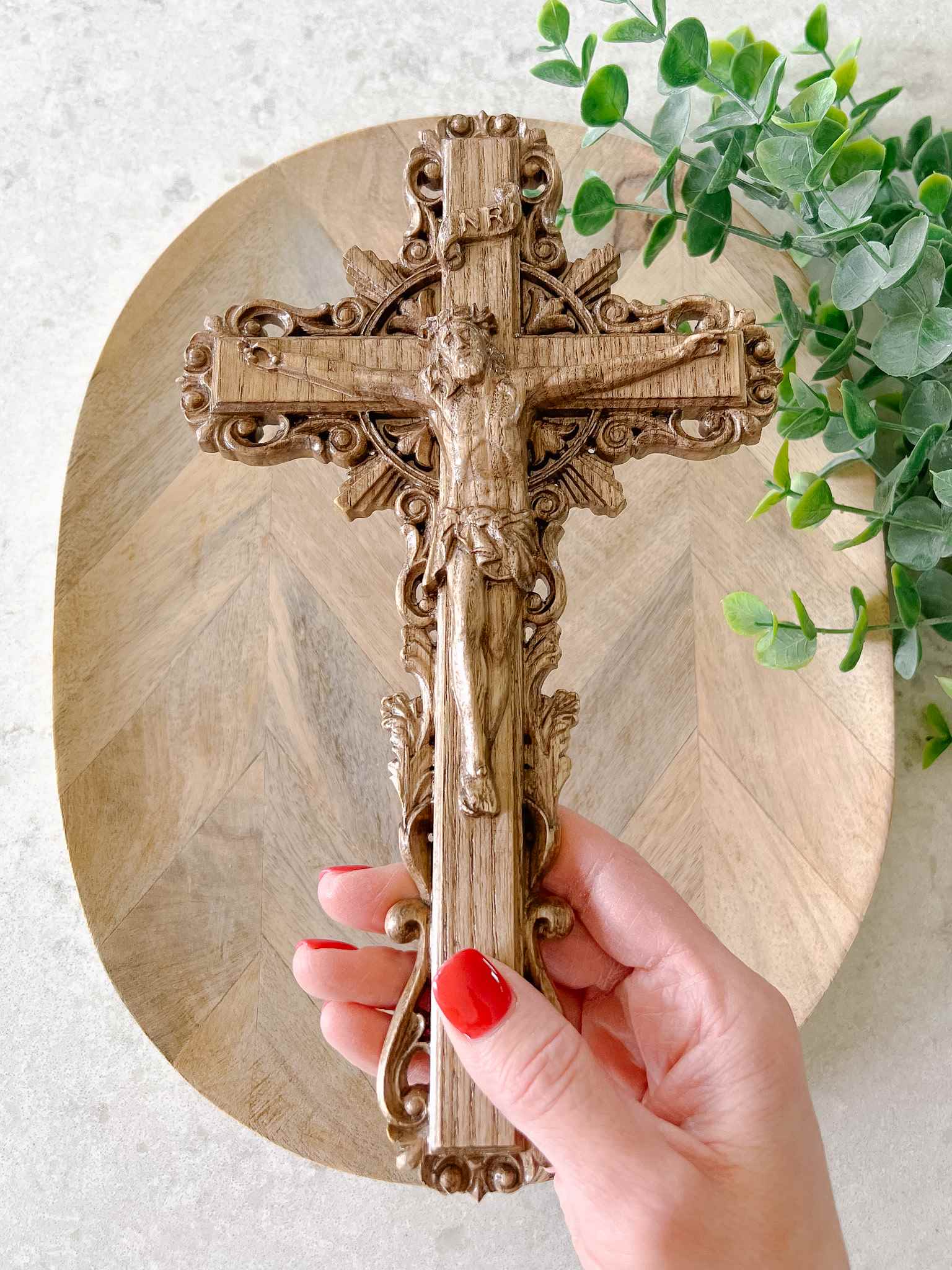 Ornate Crucifix - Elegant Religious Cross Pendant for Necklace - Perfect for Church, Gifts, and Devotional Jewelry