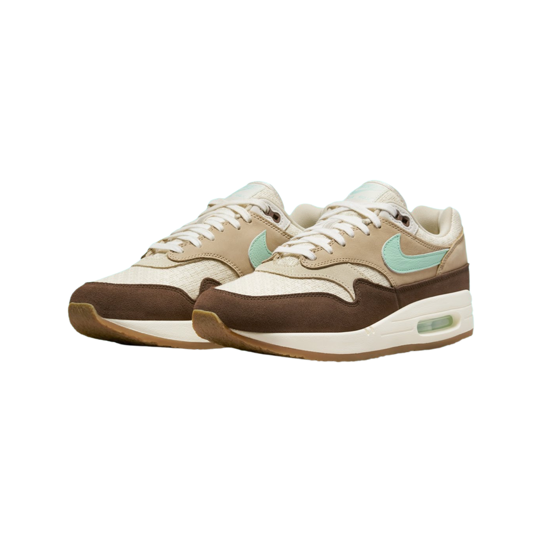 Nike Air Max 1 Premium Running Shoes - Medium Brown Mint Foam Cushioning for Men & Women | Perfect for Jogging, Gym Workouts & Casual Wear