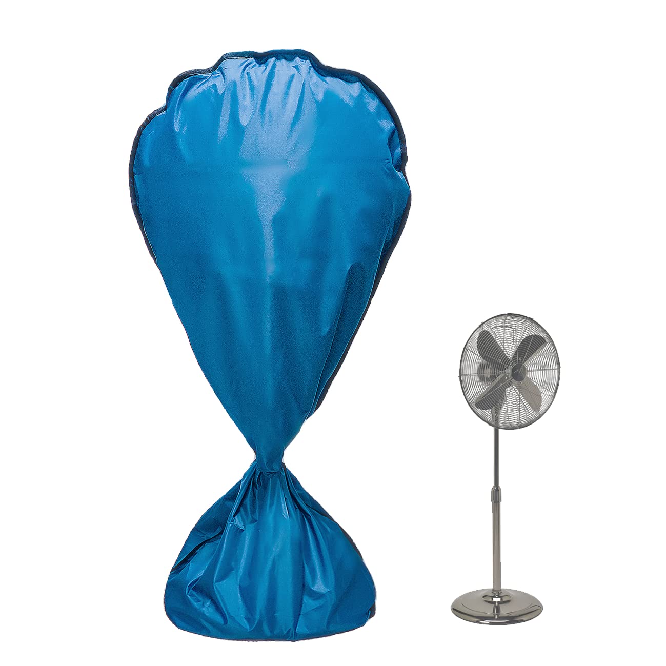 **J&C 420D Waterproof Fan Cover for Floor & Pedestal Fans – Dustproof Protection for Indoor & Outdoor Use – Large Grey/Blue – Perfect for Home, Garage, and Patio**