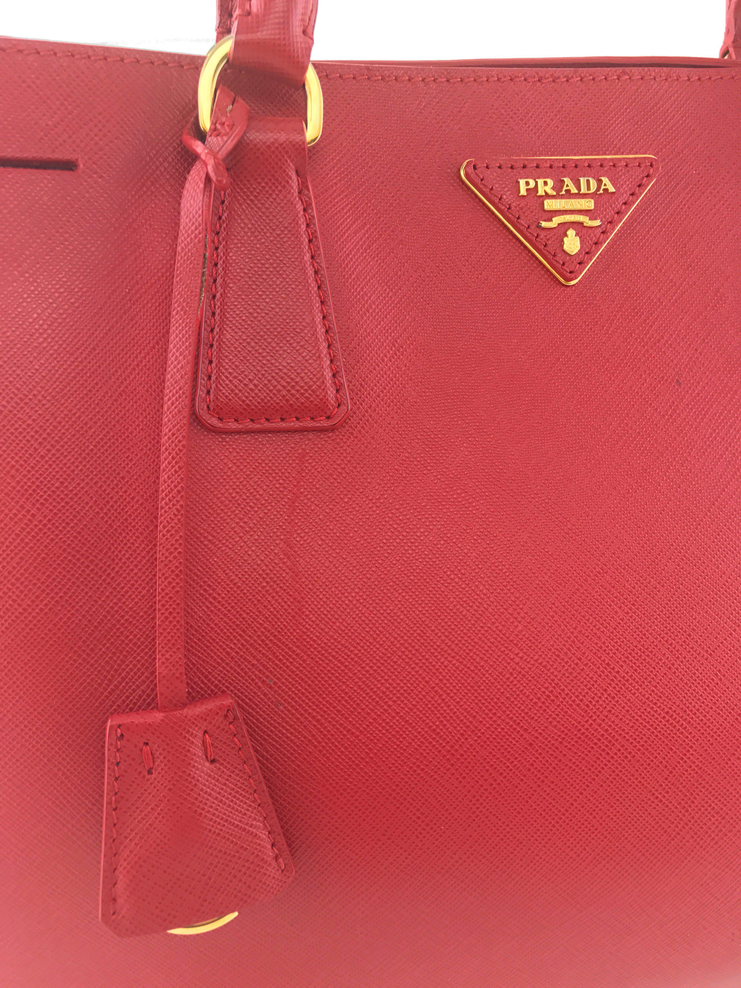 Prada Saffiano Lux Large Leather Tote Bag for Women - Premium Designer Handbag for Work, Travel & Everyday Use