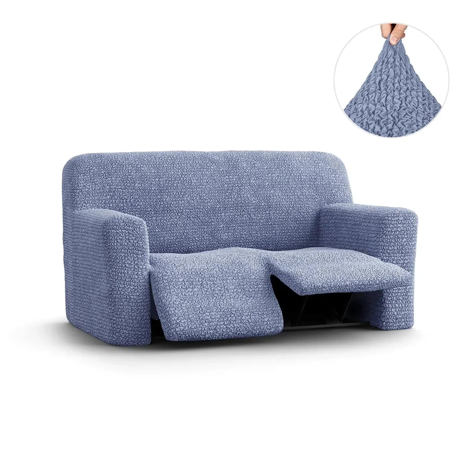 2 Seater Recliner Slipcover - Microfiber Sofa Cover Protector for Living Room Furniture, Stretchable & Washable - Perfect for Pets, Kids & Daily Use