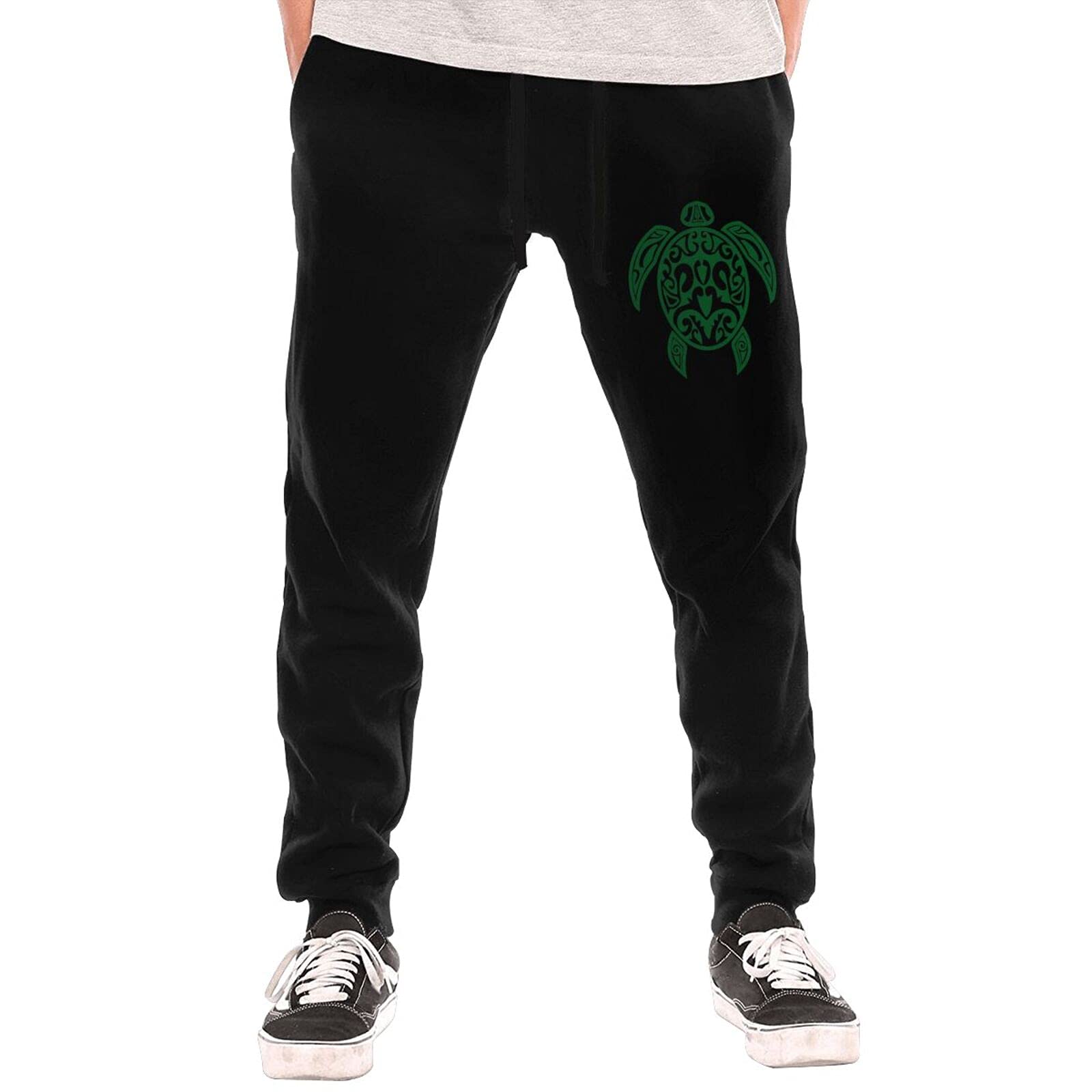 Hawaiian Sea Turtle Print Men's Casual Yoga Sweatpants - Elastic Waist Athletic Jogger Pants for Workout, Running & Outdoor Activities | Comfortable Lounge & Gym Wear