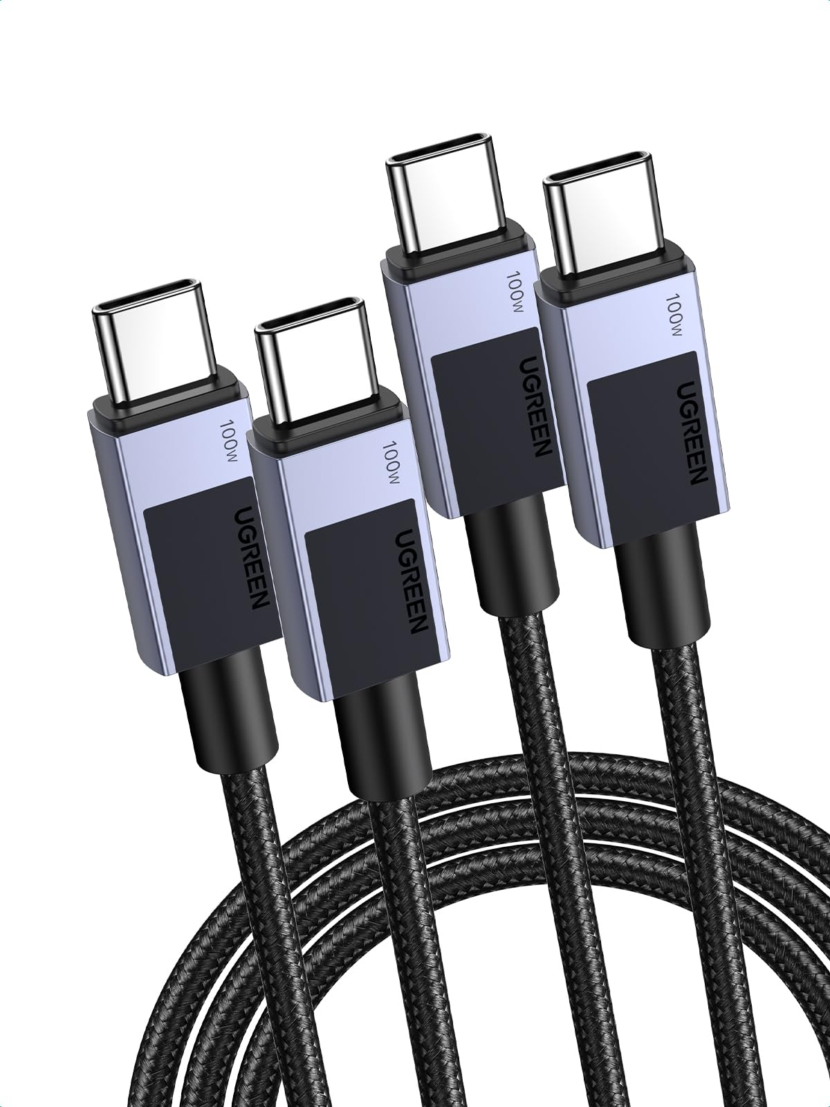 UGREEN USB C to USB C Cable 100W Fast Charging 2 Pack (10ft) - Compatible with iPhone 16/15 Pro Max, MacBook Air, Galaxy S25/S24/S23, iPad - Perfect for Home, Office & Travel Charging
