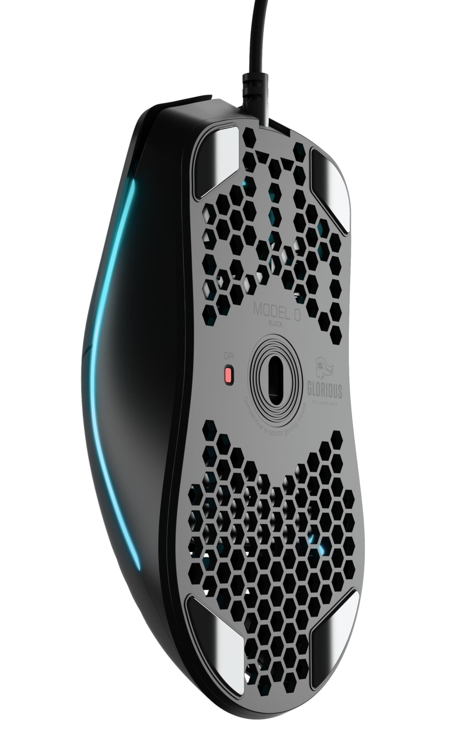Glorious Model O Wired Gaming Mouse - Ultra Lightweight 67g, Honeycomb Design, RGB Lighting, Pixart 3360 Sensor, Omron Switches, Ambidextrous - Matte Black | Perfect for FPS, MOBA & Esports Gaming