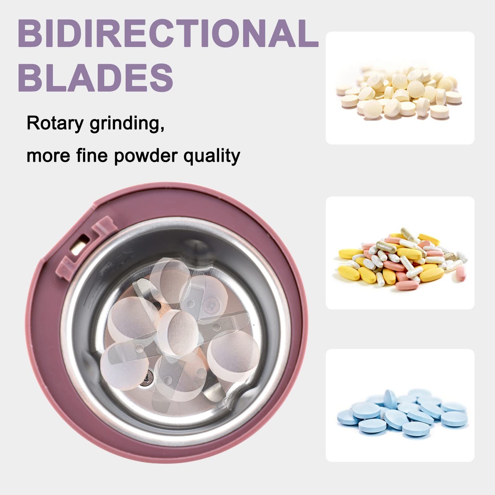 Electric Pill Crusher Grinder - Easily Crush Multiple Pills & Tablets into Fine Powder | Perfect for Feeding Tubes, Kids, Pets & Travel | Medication & Vitamin Organizer for Seniors & Caregivers