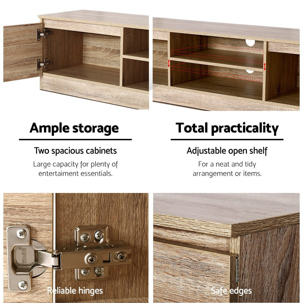 160CM TV Stand Entertainment Center with Storage - Modern Wooden TV Cabinet for Living Room, Bedroom & Home Theater Setup