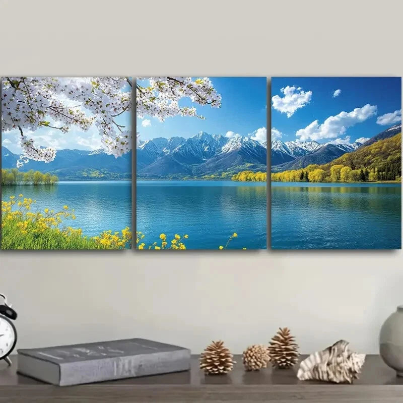 3-Piece Luxurious Yunnan Lijiang Wall Art Set - Framed Canvas Prints 40x60cm (16x24in) - High Quality Australian Made Ready-to-Hang Wall Decor for Living Room, Bedroom & Office