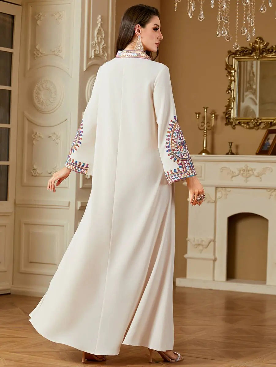 Elegant Eid Dress for Women - Embroidered Caftan Kaftan Dress #254219 | Perfect for Eid Celebrations, Weddings & Special Occasions