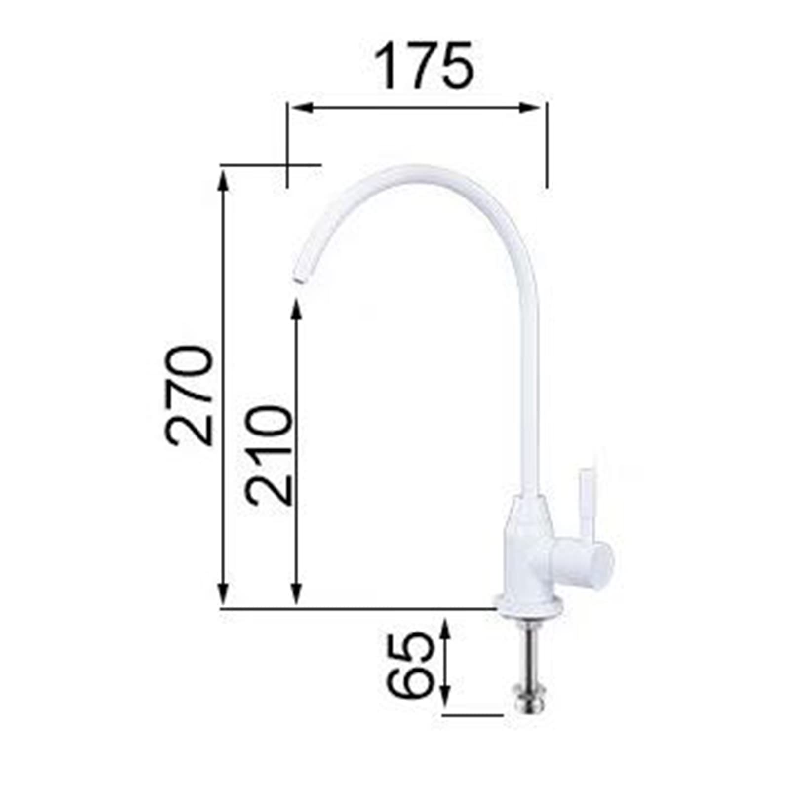Stainless Steel Single Hole Kitchen Faucet - Cold Water Swivel Spout for Sink
