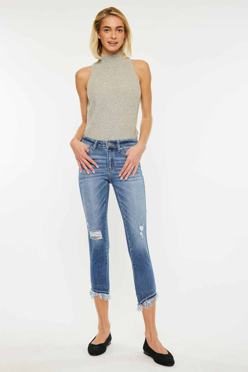Camila Mid Rise Ankle Skinny Jeans for Women - Stretch Denim Pants, Slim Fit, Comfortable Everyday Wear (Office, Casual Outings, Date Night)