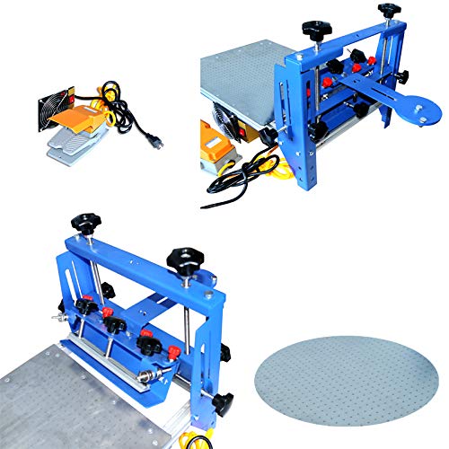 TECHTONGDA 16x20 Inch Vacuum Screen Printing Press with Micro-Registration & Stainless Steel Pallet - Professional Silk Screen Printing Machine for T-Shirts, Posters, and DIY Crafts