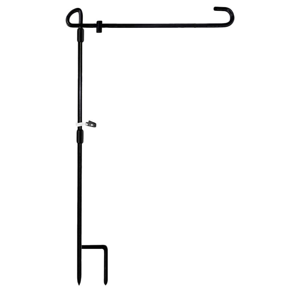 Sturdy Black Garden Flag Holder Stand - Heavy Duty Yard Banner Pole for Outdoor Decoration | Perfect for Seasonal Displays, Front Yard Decor & Patio Landscaping