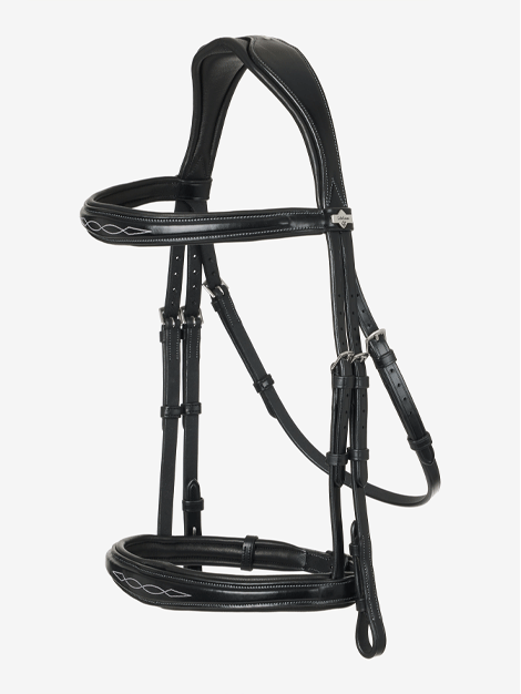Le Mieux Competition Flash Bridle for Horses - Premium Show Jumping & Dressage Bridle with Flash Noseband - Perfect for Equestrian Competitions & Training