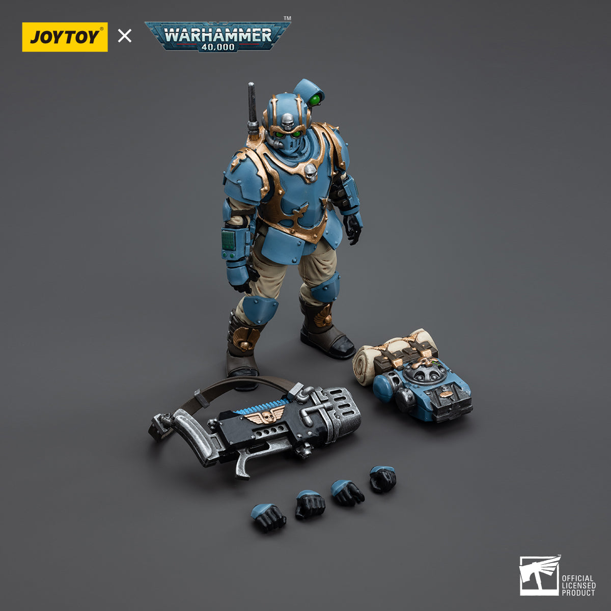 1/18 JOYTOY 3.75-inch Astra Militarum Tempestus Scions 55th Kappic Eagles Action Figure Set (5pcs) - Perfect for Warhammer 40K Collectors, Tabletop Gaming & Display