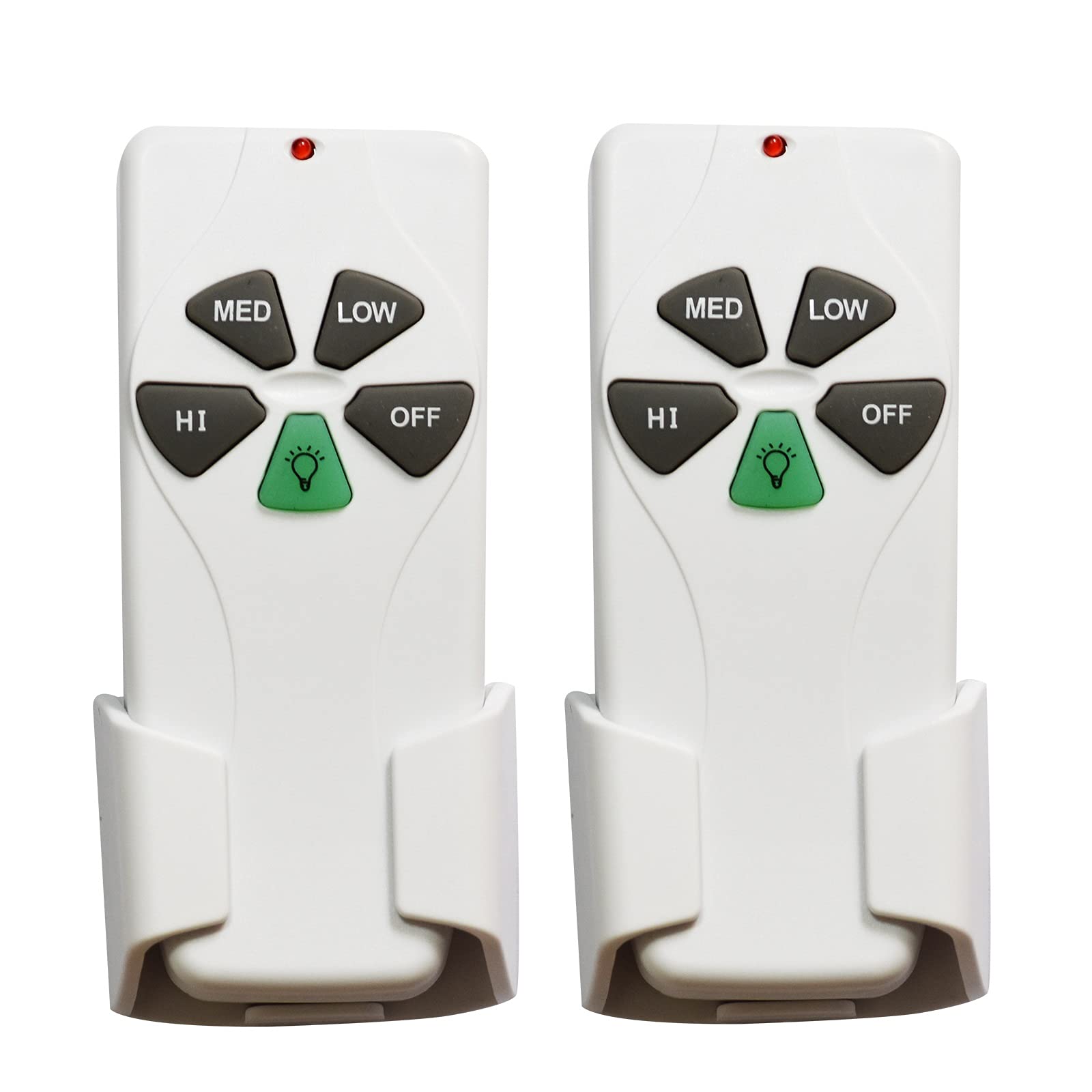 Hampton Bay & Harbor Breeze Universal Ceiling Fan Remote Control Replacement - Compatible with FAN-53T, FAN0TT53, FAN-35T, L3HFAN35T, L3HFAN35T1, Fan-HD5, FAN-11T, KUJCE9103 - 2 Pack - Perfect for Living Room, Bedroom & Outdoor Ceiling Fans