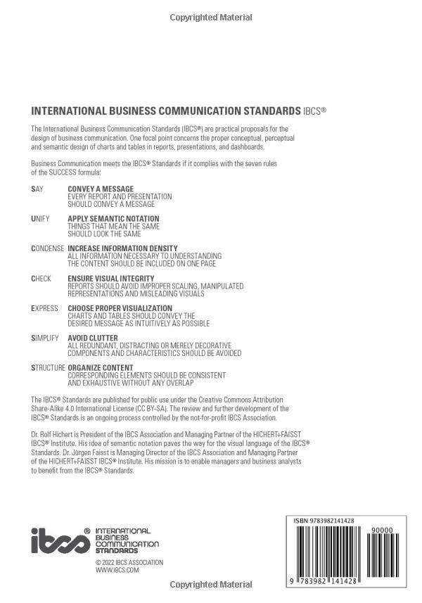 IBCS Version 1.2 Business Communication Standards - Guide to Creating Clear Reports, Presentations & Dashboards for Global Teams | Improve Data Visualization for Corporate Meetings & Financial Analysis
