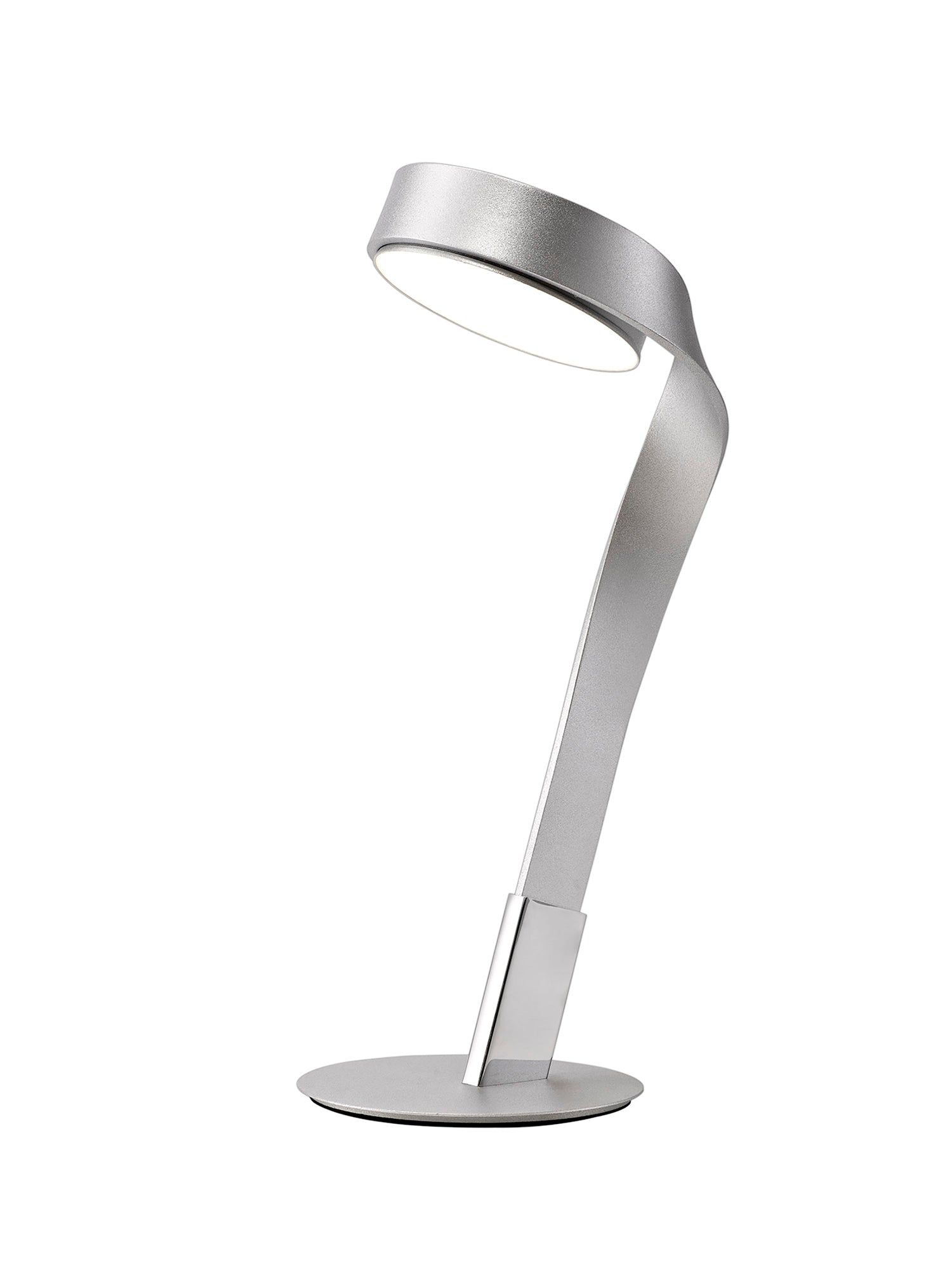 Blush Table Lamp - 10W LED, 3000K Warm White, 800 Lumens, Silver & Polished Chrome Finish, IP20 Rated, 3-Year Warranty - Perfect for Bedroom, Living Room, or Office Lighting