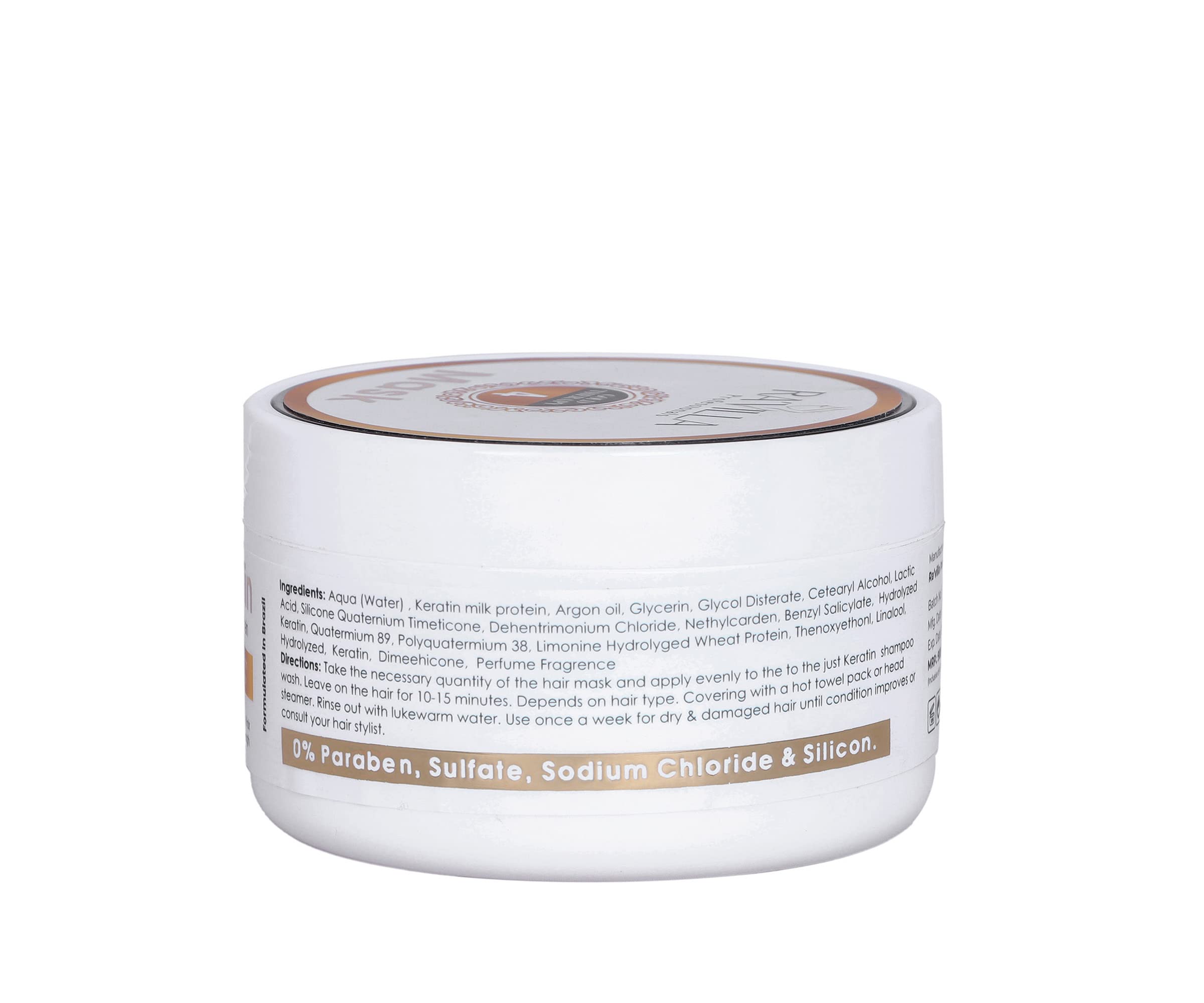 RA'VILLA Keratin Protein Hair Mask - Deep Conditioning Treatment for Dry, Damaged Hair | Salon-Quality Repair at Home | Perfect for Post-Color, Heat Styling & Frizz Control