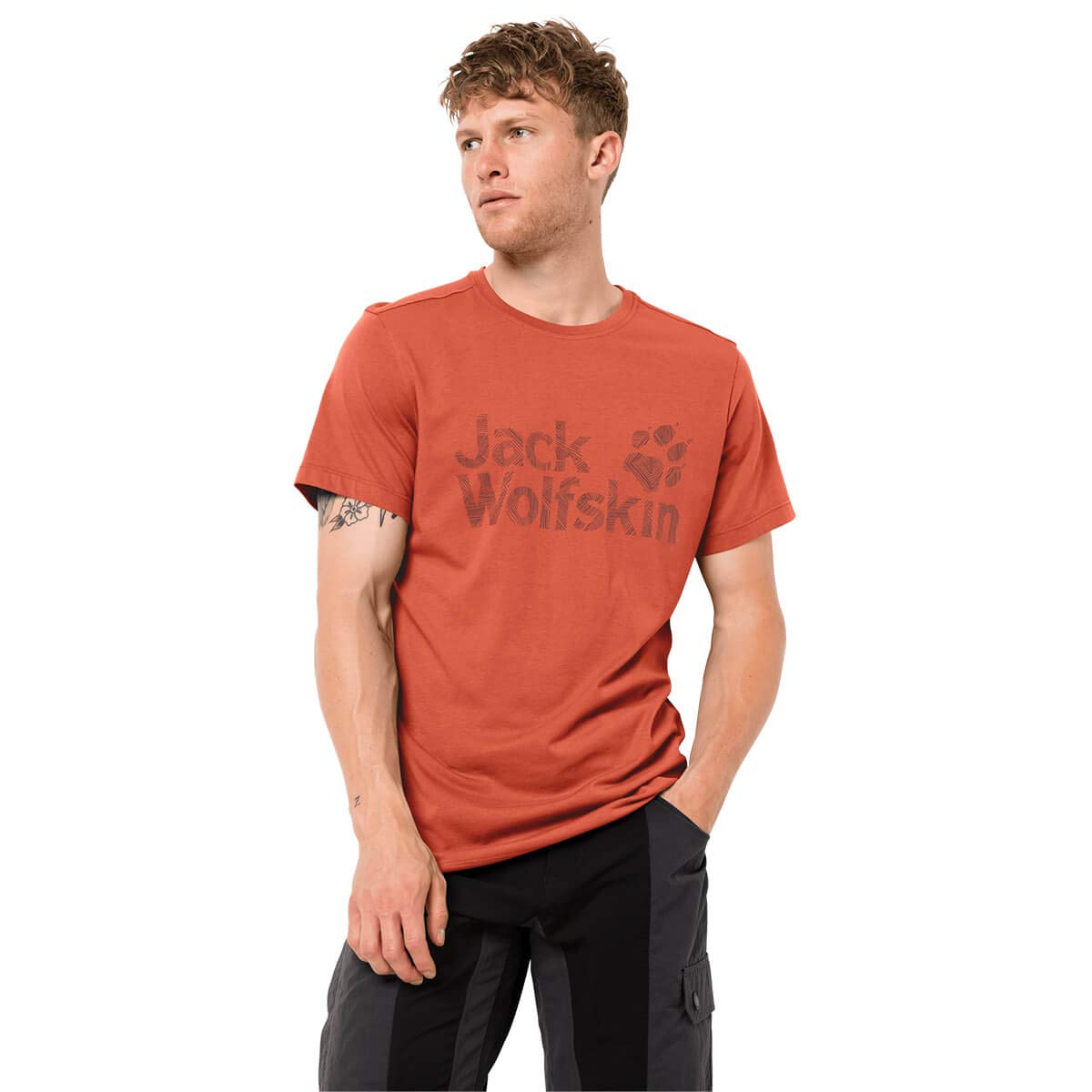 Jack Wolfskin Men's Logo T-Shirt for Outdoor & Casual Wear
