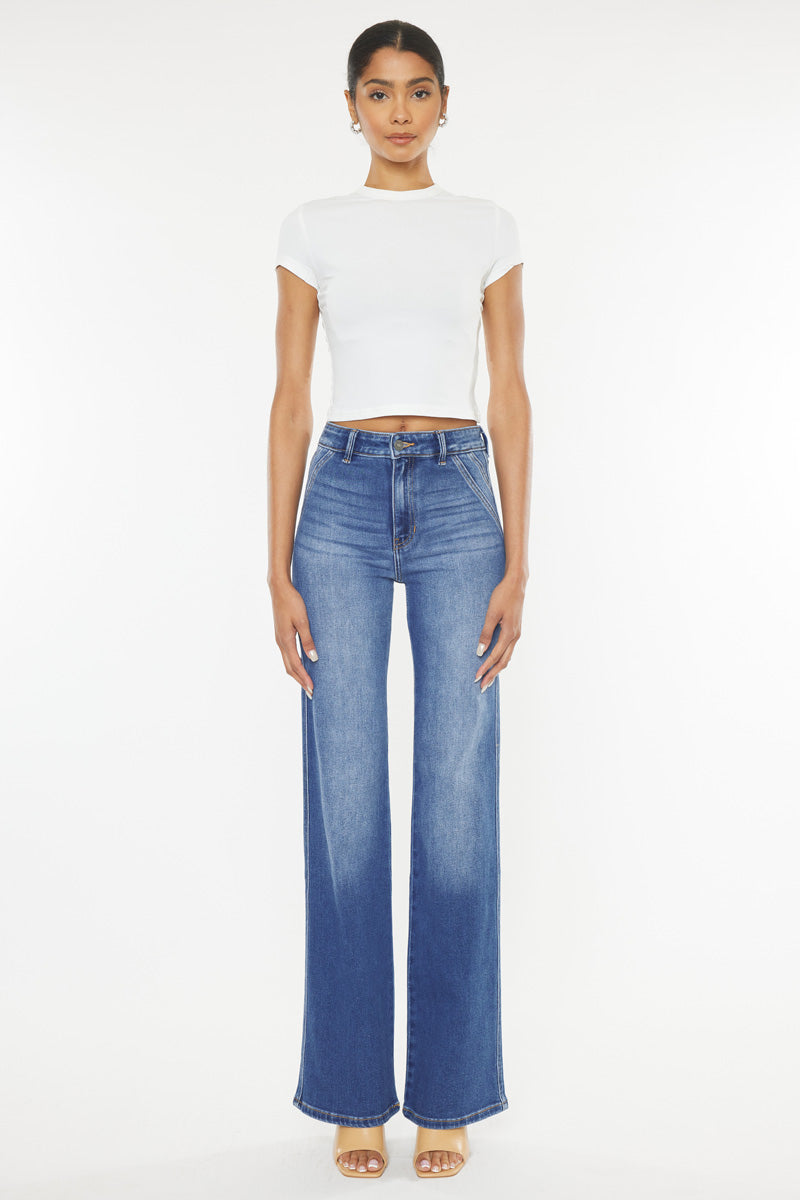 Celia Ultra High Rise Wide Flare Jeans for Women - Stretchy Denim Pants with Flattering Fit | Perfect for Casual Wear, Date Nights & Office Outfits