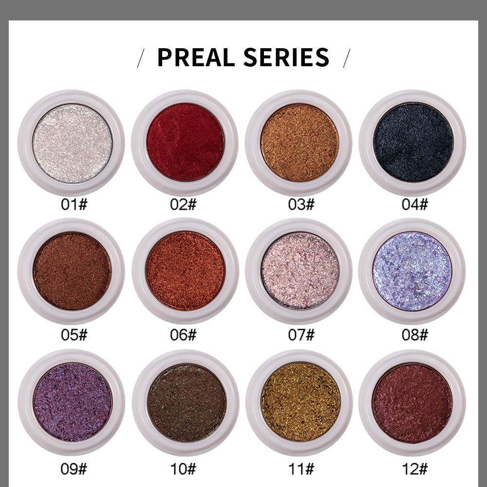 12-Color Glitter Eyeshadow Palette - Highly Pigmented, Long Lasting for Party & Night Out Makeup