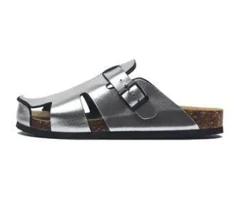 Premium Wilder Leather Slip-On Sandals for Men & Women - Comfortable & Stylish Summer Footwear for Beach, Travel, and Casual Wear