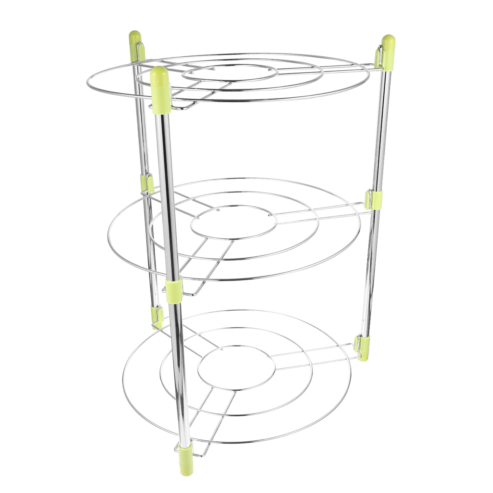 3-Tier Pot Rack Organizer - Space Saving Kitchen Pan Holder for Pots, Pans & Lids - Durable Stainless Steel Cookware Storage - Perfect for Small Kitchens, RVs & Apartments