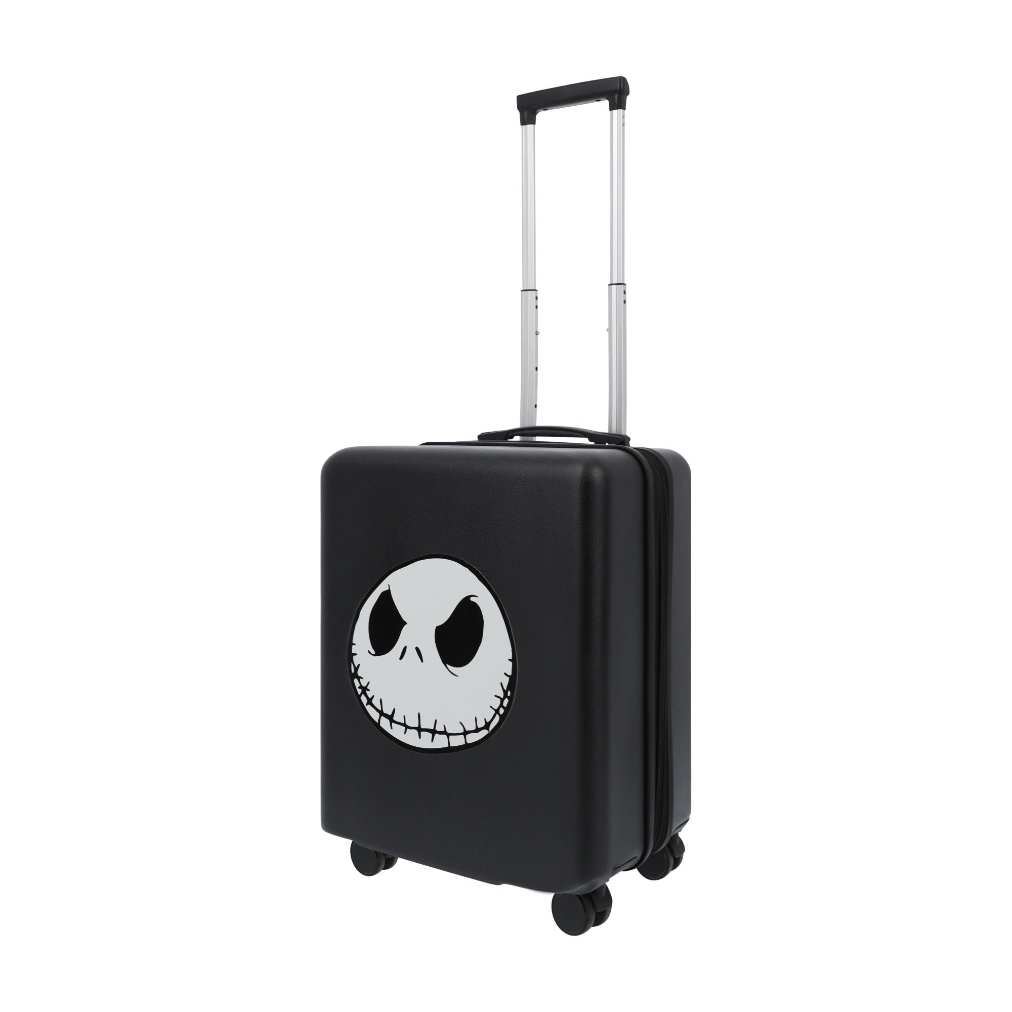 Jack Skellington Face 22.5 Inch Black Carry On Suitcase Luggage - Perfect for Halloween Travel & Disney Themed Vacations
