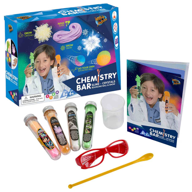 Heebie Jeebies Chemistry Bar Science Kit - Fun STEM Learning Experiment Set for Kids & Teens - Perfect for Home, Classroom & Birthday Party Science Activities