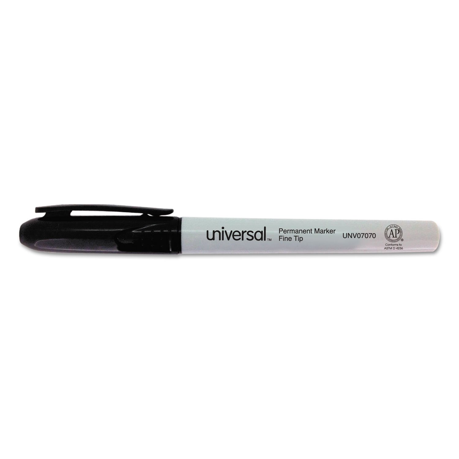 Universal 07070 Fine Point Permanent Marker Pen - Black Ink, 36 Pack - Ideal for Office, School, Labeling & DIY Projects