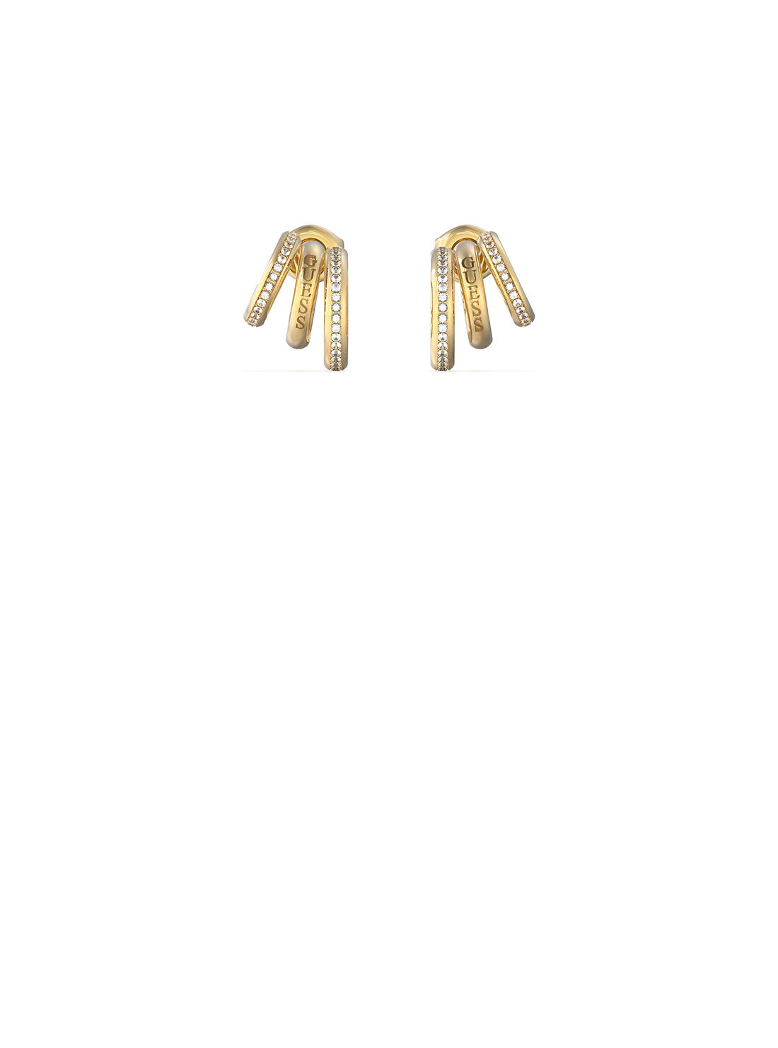 14K Gold Triple Mini Hoop Stud Earrings for Women - Dainty Stackable Earrings for Everyday Wear, Gift Giving & Special Occasions