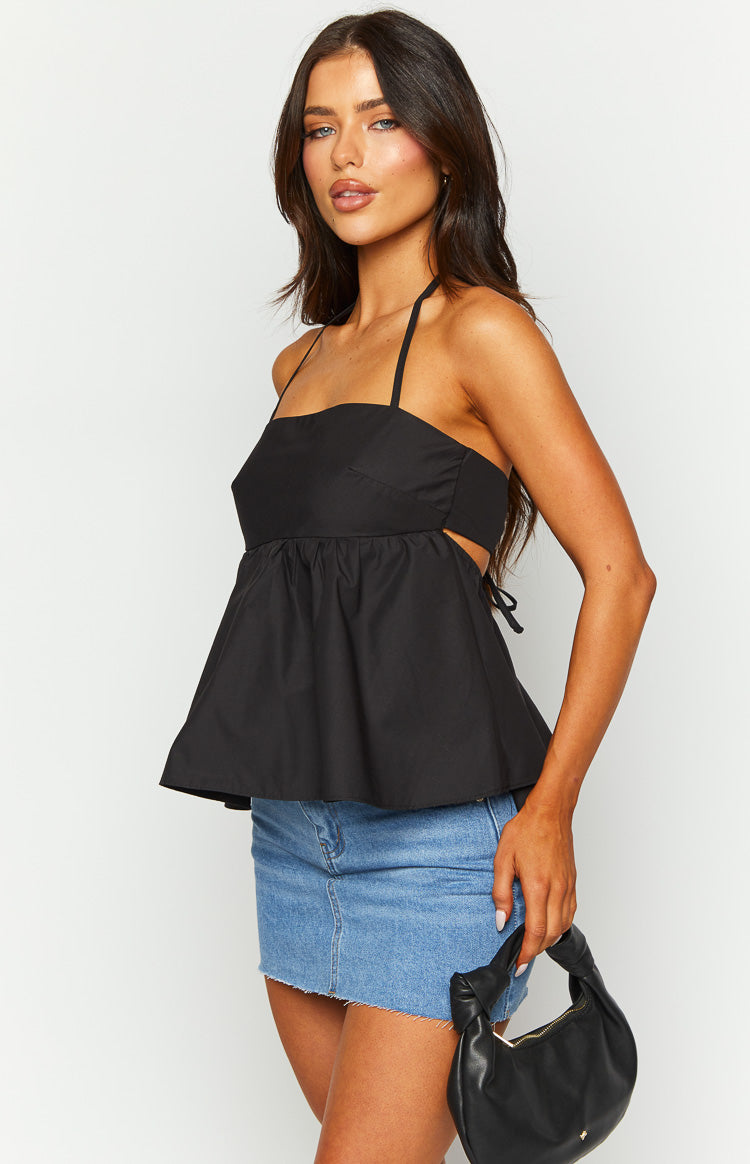 Axl Black Halter Top for Women - Sexy Sleeveless Summer Crop Top | Perfect for Beach, Party & Night Out