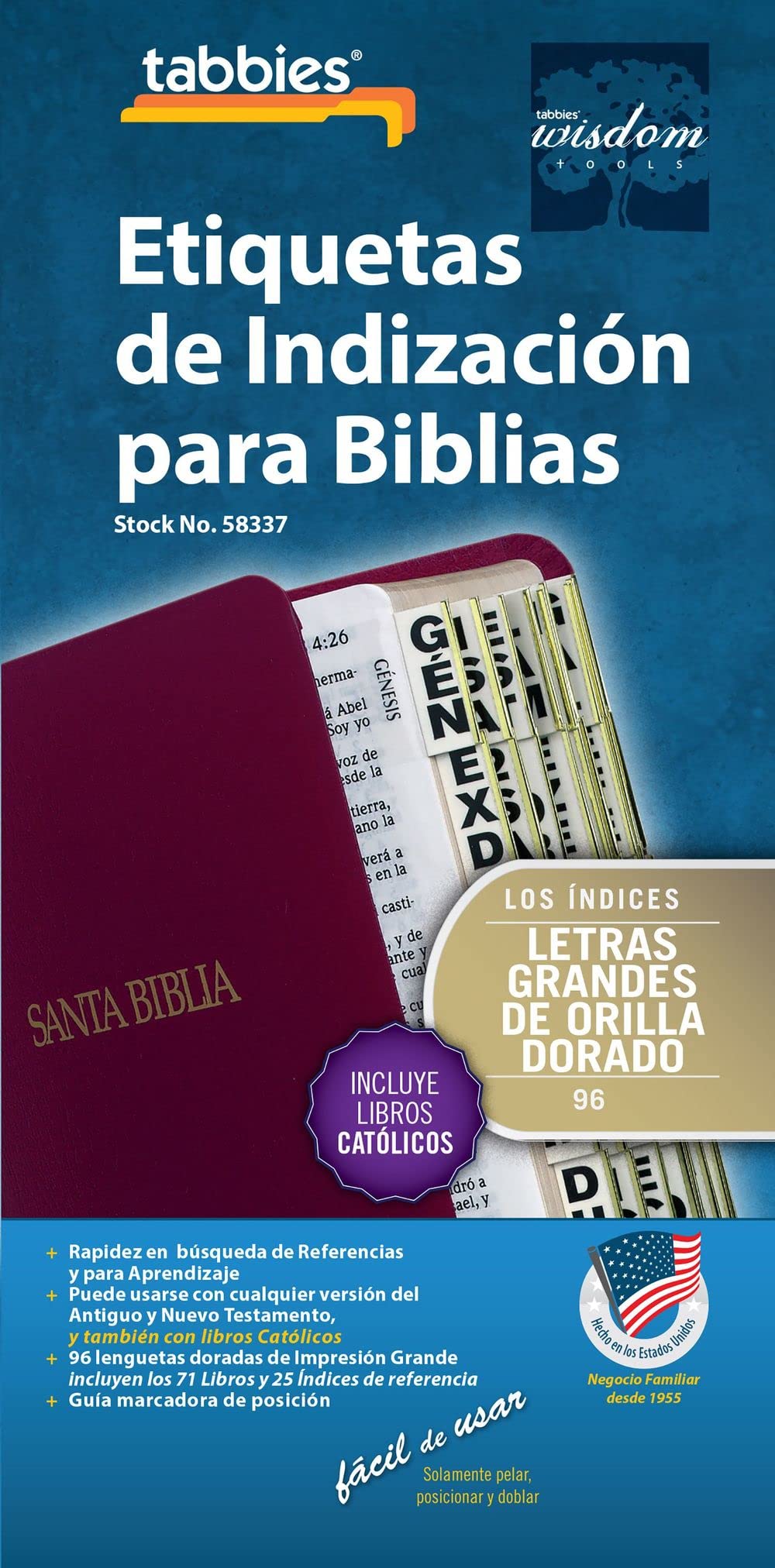 Catholic Spanish Large Print Bible with Gold-Edged Indexing Tabs - Old & New Testament + 77 Catholic Books & 25 Reference Tabs (96 Tabs Total) - Perfect for Bible Study, Church Services & Personal Devotion
