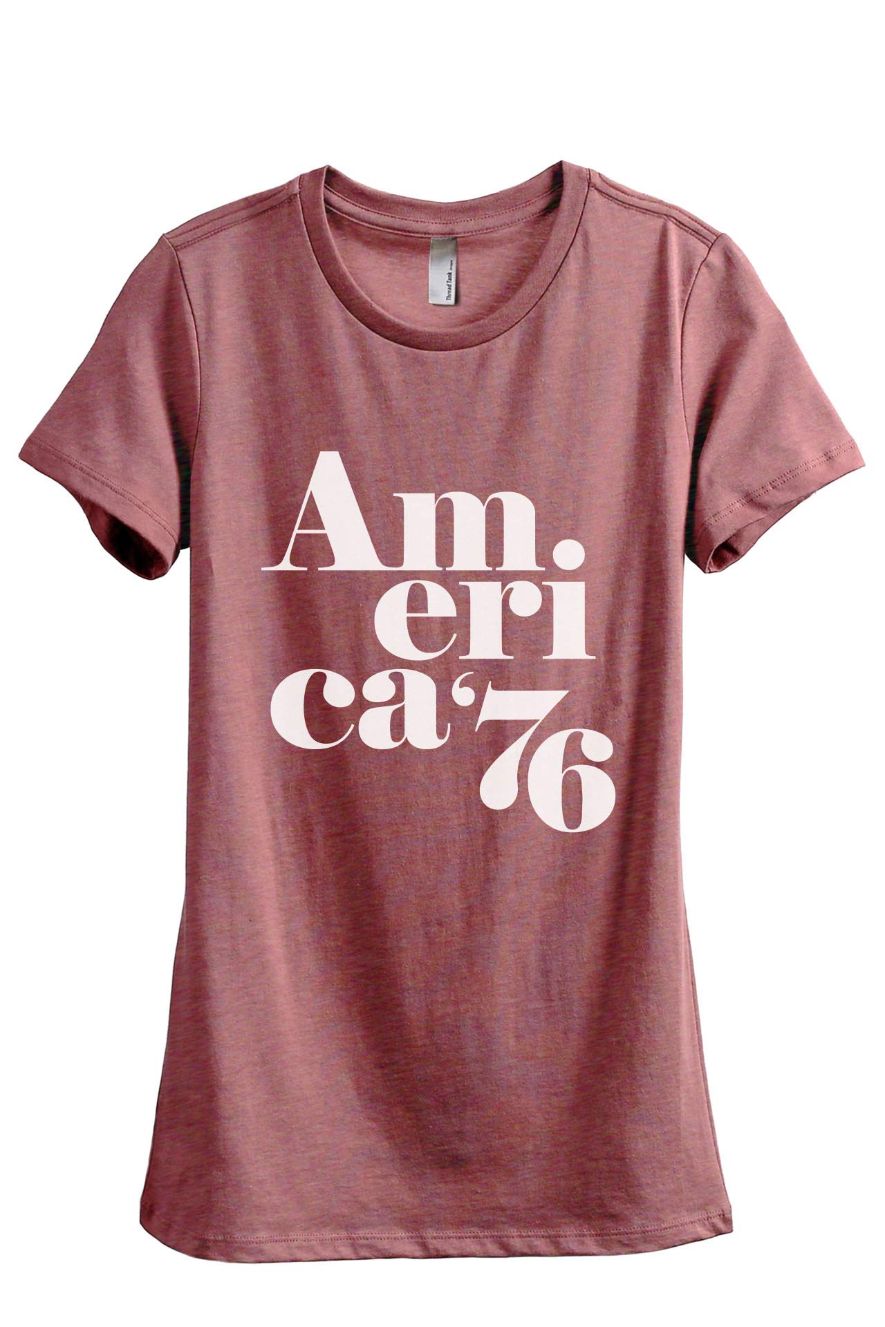 Thread Tank America Women's Fashion Relaxed T-Shirt Tee - Soft Casual Cotton Top for Everyday Wear, Lounge & Outfits