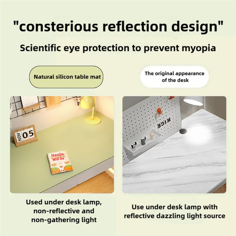 Premium Leather Desk Mat - Large Office Desk Pad Protector for Computer & Laptop (47.2