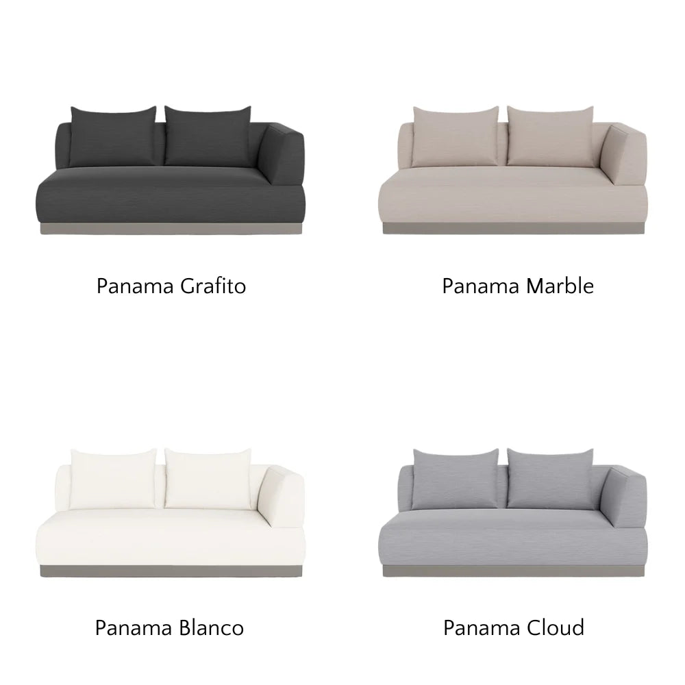 Amalfi 2-Seat Right Arm Outdoor Sectional Sofa - Patio Furniture for Backyard, Poolside & Garden Relaxation