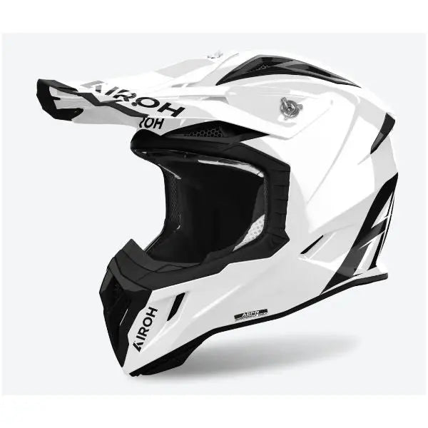 Airoh Aviator Ace 2 Motorcycle Helmet - Gloss White Finish - DOT & ECE Certified - Lightweight & Ventilated for Street & Racing Use