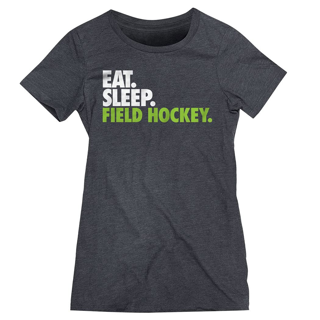 Eat Sleep Field Hockey Women's T-Shirt | Comfortable Cotton Tee for Field Hockey Players & Fans | Adult Sizes S-XXL | Perfect for Practice, Games & Casual Wear