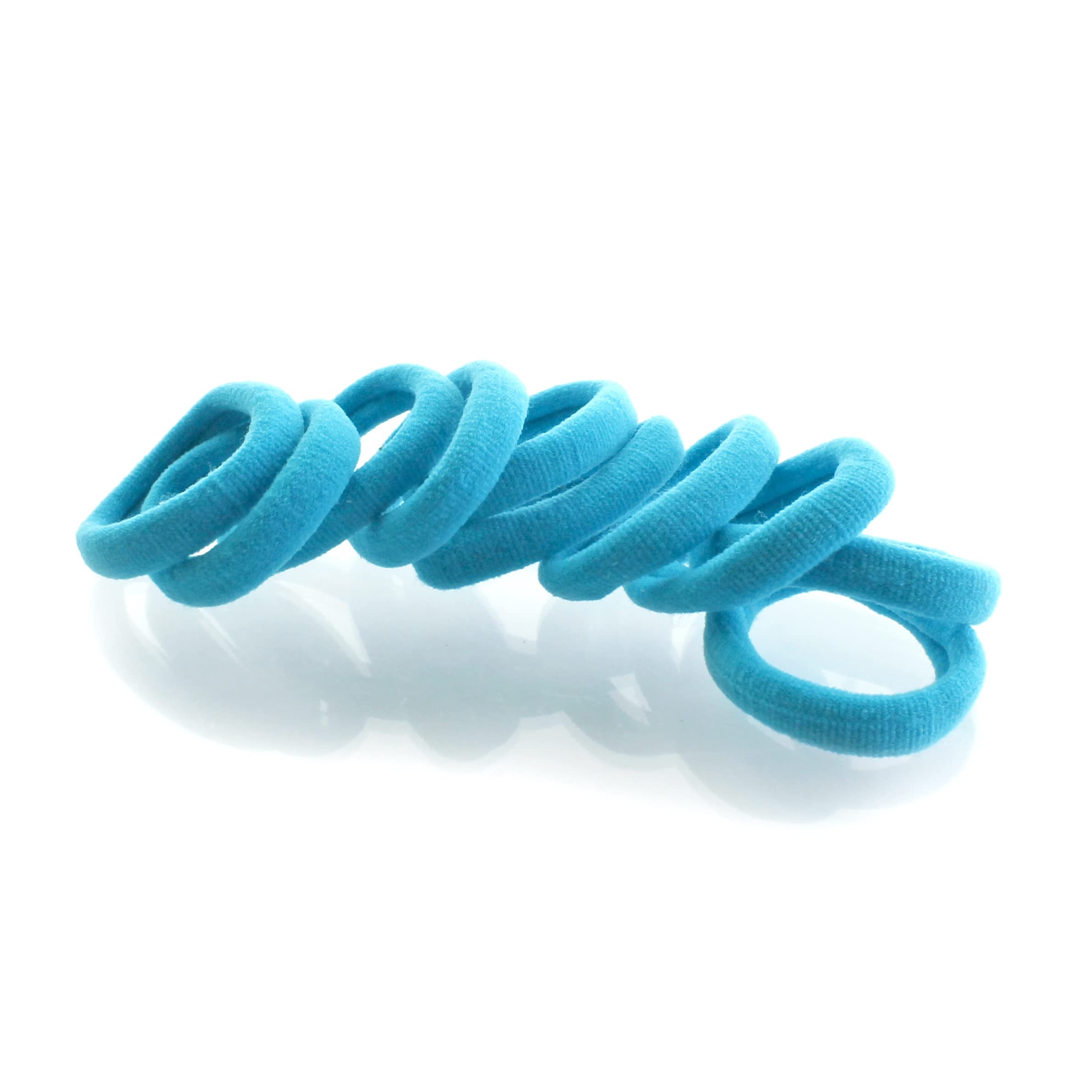 Premium Seamless Hair Bands for Girls - 20pcs Turquoise Ponytail Holders - No Slip, No Damage Hair Ties for School, Sports & Everyday Use