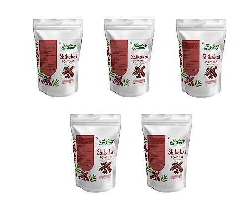 Navlai Shikakai Powder for Hair Growth & Scalp Care - 150g (Pack of 5) | Natural Ayurvedic Hair Wash | Perfect for DIY Shampoo, Hair Masks & Herbal Hair Treatments