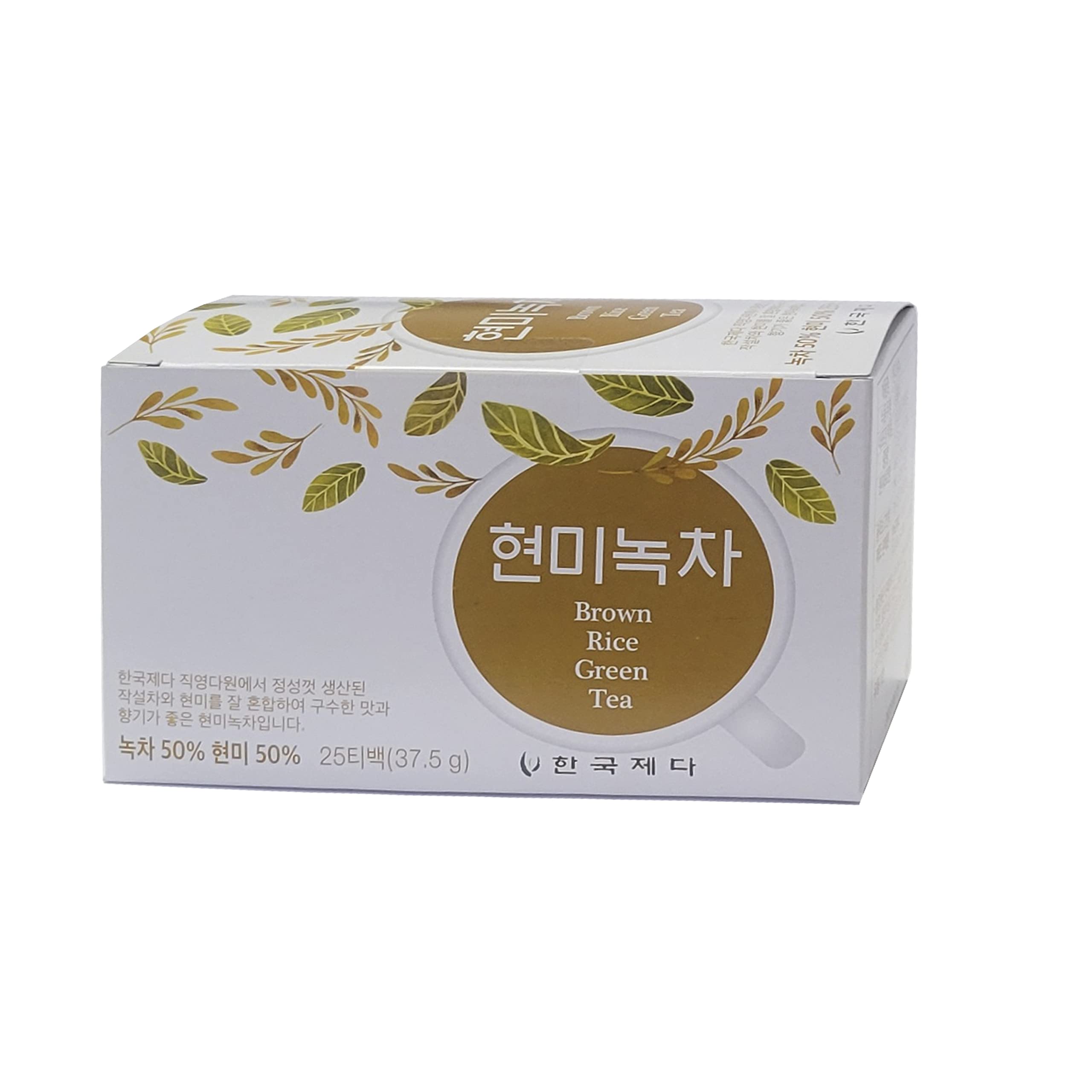 Hankook Tea Brown Rice Green Tea Bags - 25 Count | Organic & Antioxidant-Rich | Perfect for Relaxation & Detox