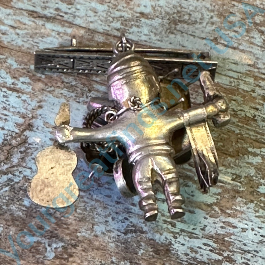 Authentic Sterling Silver Mexican Junk Dealer Pin Charms - Vintage Style Jewelry for DIY Bracelets, Necklaces & Craft Projects