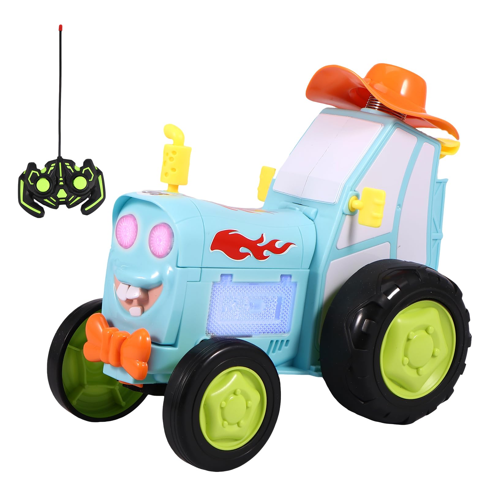 2023 New Fast Stunt RC Car - Remote Control Car with Lights & Music, Wireless Dancing Stunt Toy for Kids | Educational Rock Crawler RC Truck for Boys & Girls (Blue) - Perfect for Birthday Gifts, Indoor Play & Outdoor Racing Fun