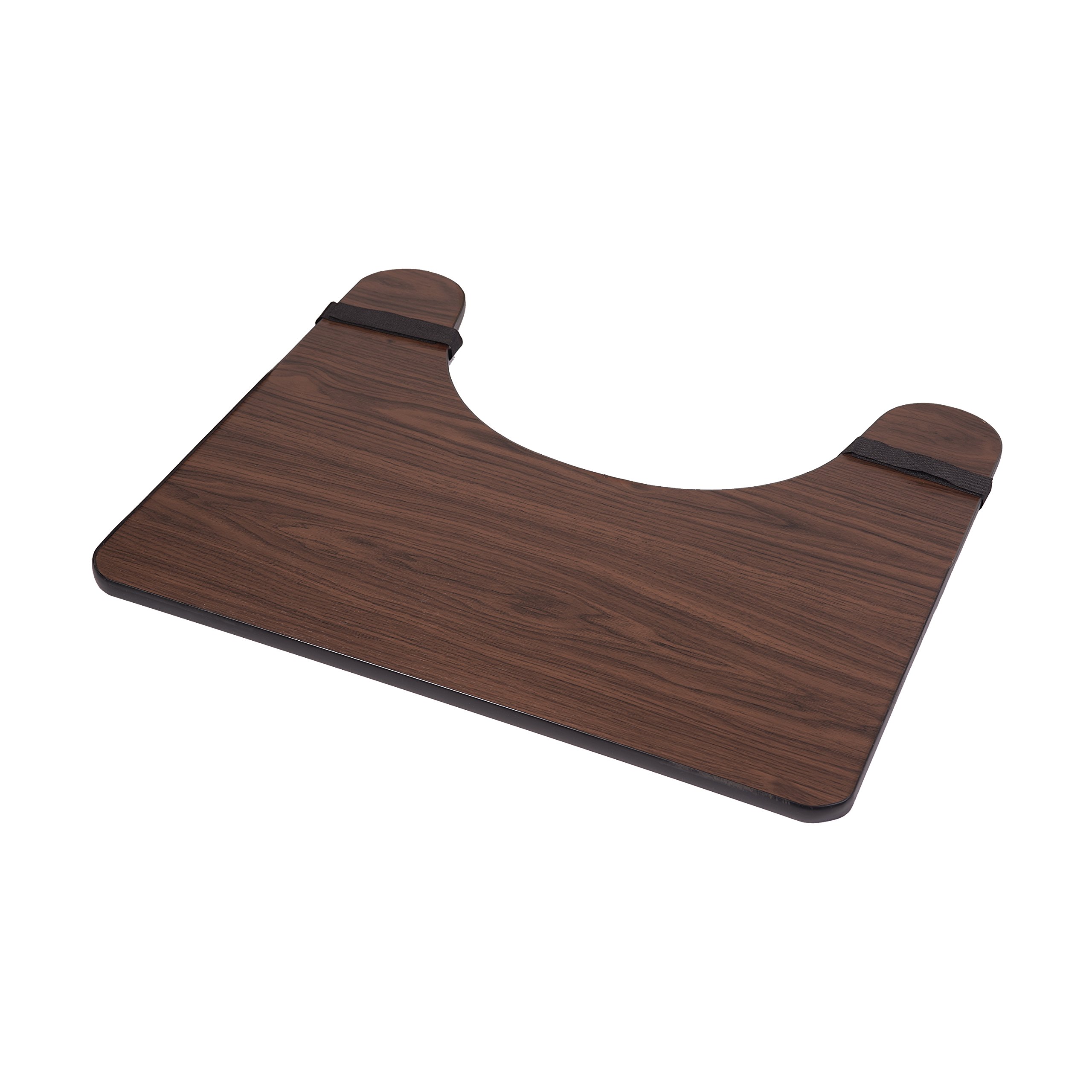 DMI Hardwood Wheelchair Lap Tray - Removable & Adjustable Wheelchair Table Tray for Seniors & Adults - Lightweight & Durable Wheelchair Accessory for Eating, Reading & Working (1 Count)